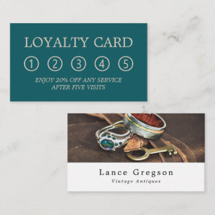 sieraden & sleutel, Antiek dealer bedrijf Klantenkaartje