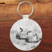 Sieraden sleutelhanger met Mandarijneenden (Voorkant)