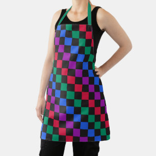 Sieraden snoep diagonaal schaakbord patroon schort