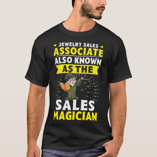 Sieraden verkoop associate de verkoop magiër t-shirt (Voorkant)