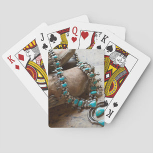 Sieraden voor verkoop, Santa Fe, New Mexico. USA Speelkaarten