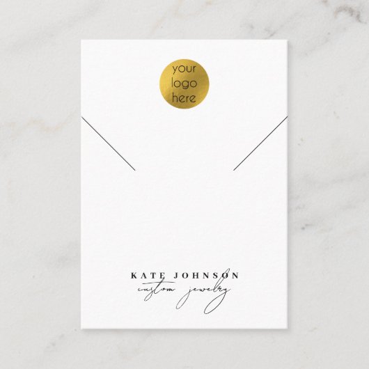 Sieradenhouder Ketting Display Business Logo Visitekaartje (Voorkant)