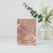 Sieradenkaart voor ketting en oorbellen | Roze gou Visitekaartje (Staand voorkant)