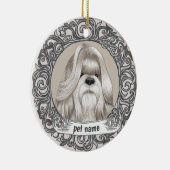 Sieradertje ter nagedachtenis aan Shih Tzu-hond Keramisch Ornament (Rechts)