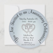 Sieradige jubileum diamant monogram kaart (Achterkant)