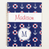Sieranker Marine Rood Trend Monogram Planner (Voorkant)