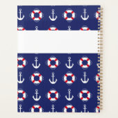 Sieranker Marine Rood Trend Monogram Planner (Achterkant)