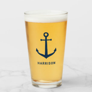 Sieranker met op maat gemaakte naam monogram glas