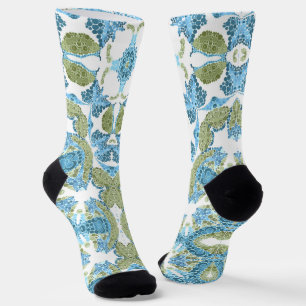 sierblauw groen wit decor decoratie sokken
