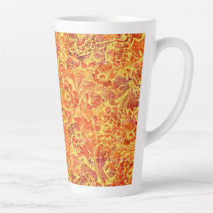 Sierbloem met textuur - vintage look latte mok