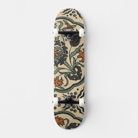 Sierbloem Persiaans tegelontwerp Skateboard (Voorkant)