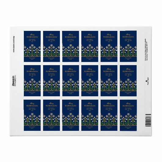 sierbloemen Augustus Pugin CC0172 Adres: Etiket (Full Sheet)