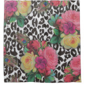  sierbloemen cheetah douchegordijn (Voorkant)