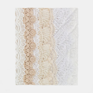 Sierbloemen kant: Elegant Collectie Fleece Deken