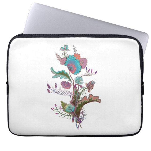 sierbloemen laptop sleeve (Voorkant)