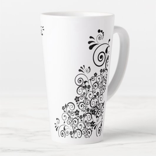 sierbloemen latte mok (Rechterhoek)