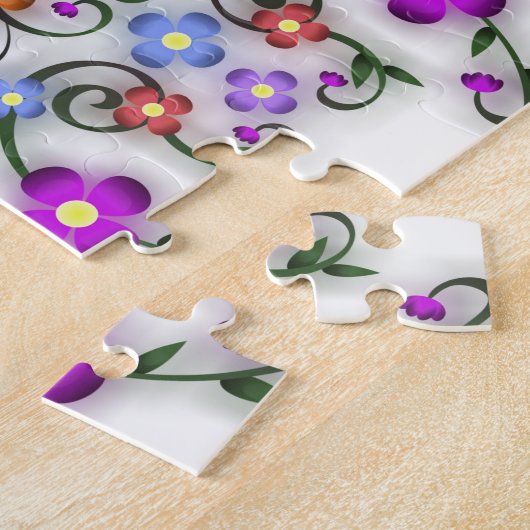 sierbloemen puzzel legpuzzel (Zijkant)