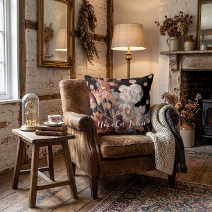 Sierbloemen waterverf roestige bladeren  kussen