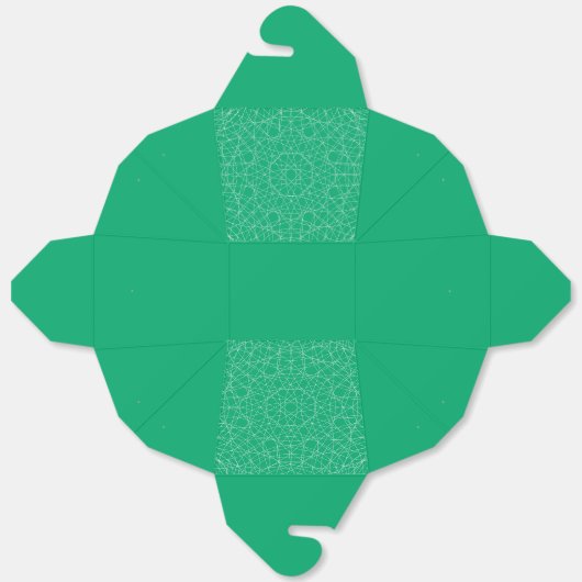 Sierdoos met smaragdgeometrisch patroon – Aanpasba Bedankdoosjes (Ongevouwen)