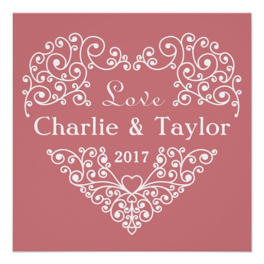 Sierhart aangepaste tekst poster perfect poster (Voorkant)