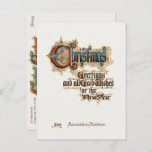   Sierkerstgroeten Briefkaart (Voorkant / Achterkant)