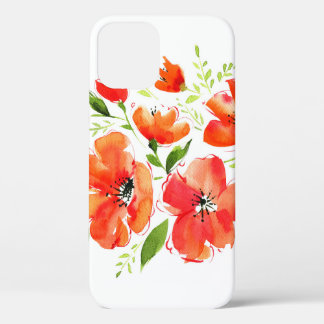 Sierklaproos Waterverf: Geïsoleerd boeket iPhone 12 Hoesje