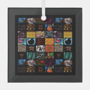 Sierkunst Pop Art-patroon Glas Ornament
