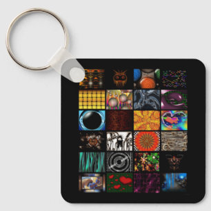 Sierkunst Pop Art-patroon Sleutelhanger