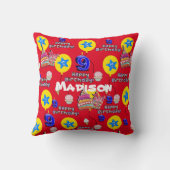 Sierkussen, #9 Happy 9th Birthday Red Kussen (Achterkant)