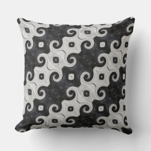 Sierkussen abstract Diamond Eye Curls Pattern