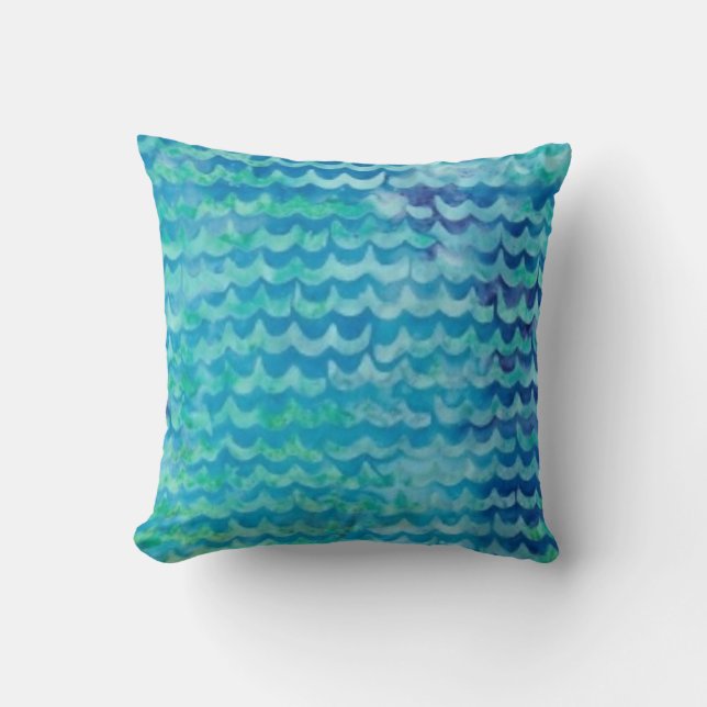 Sierkussen Aqua Waves (Voorkant)