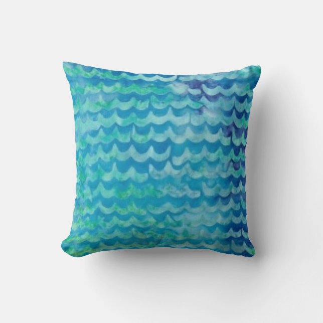 Sierkussen Aqua Waves (Voorkant)