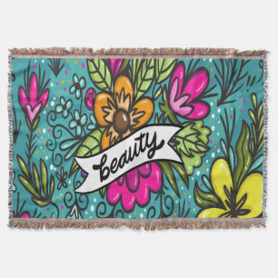 Sierkussen Beauty met Flowers Deken