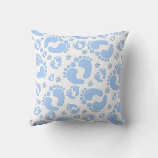 Sierkussen Blauw en wit Baby (Achterkant)