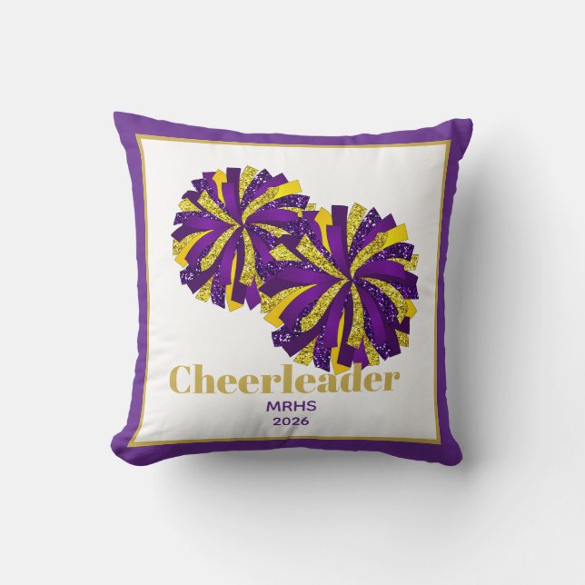 Sierkussen Cheerleader Pom Poms gepersonaliseerd (Voorkant)