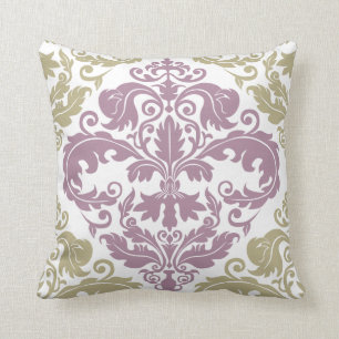 Sierkussen - Damask Duo - Sage & Plum