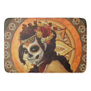 Sierkussen Dia de Los Muertos Badmat