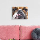 Sierkussen Engelse Bulldog Canvas Afdruk (Insitu (Woonkamer))
