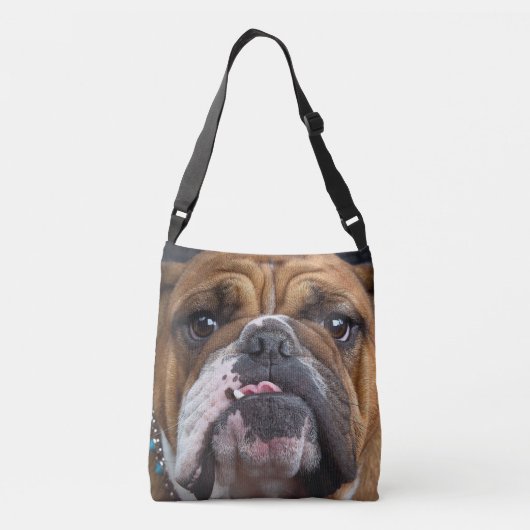 Sierkussen Engelse Bulldog Crossbody Tas (Achterkant)