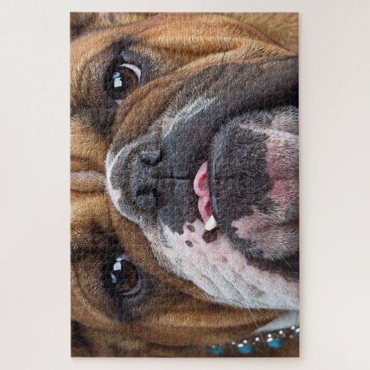 Sierkussen Engelse Bulldog Legpuzzel (Verticaal)