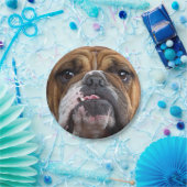 Sierkussen Engelse Bulldog Papieren Bordje (Feest)