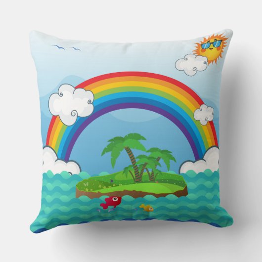 Sierkussen Fantasy Island (Achterkant)