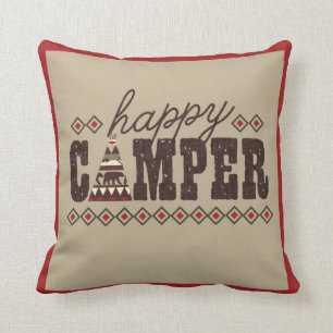 Sierkussen "Happy Camper"