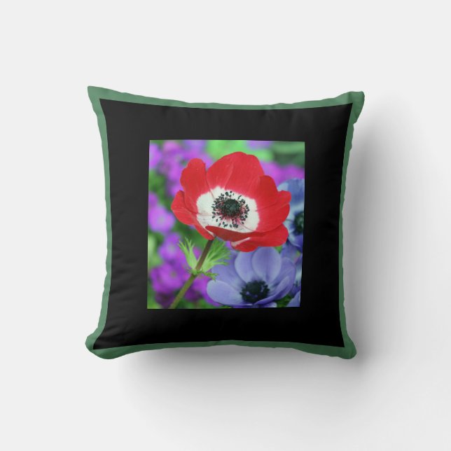 SIERKUSSEN HAPPY SEED ROOD POPPY MONOGRAM (Voorkant)