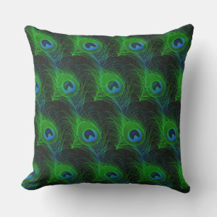 Sierkussen in de openlucht — Peacock-veren
