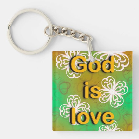 Sierkussen is liefde sleutelhanger (voorkant)