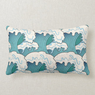 Sierkussen Japanse Waves Lumbar Kussen