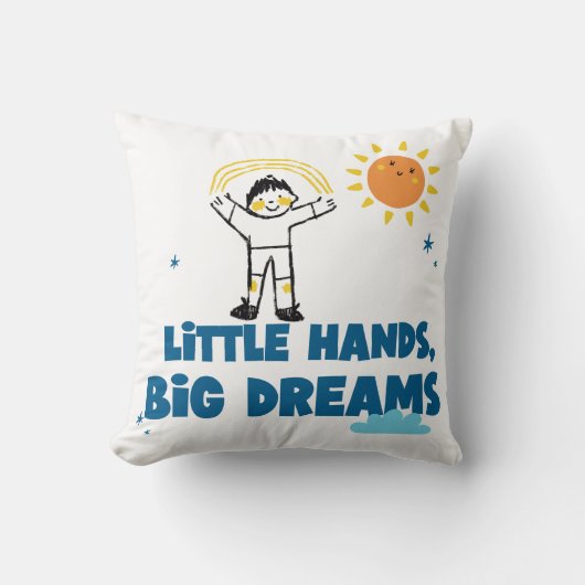 Sierkussen Kleine Handen Grote Dromen (Voorkant)