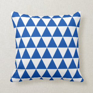 Sierkussen kobalt Blue Triangles