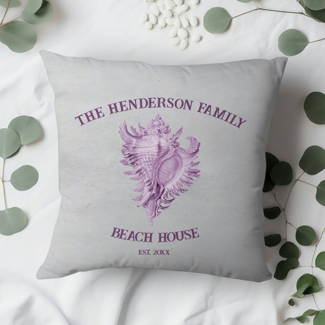 Sierkussen Magenta Conch Shell (Magenta Conch Shell Throw Pillow)